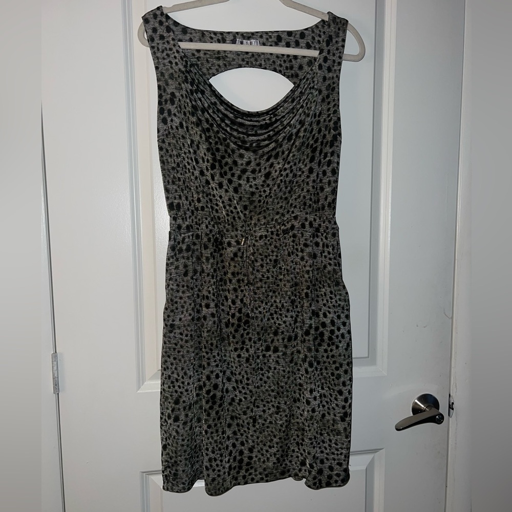 Jennifer Lopez Gold Sequin Cowl Neck Sheath Dress